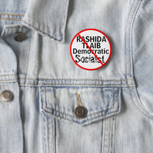 Anti-Rashida Tlaib Democratisch Socialistische BEW Ronde Button 5,7 Cm