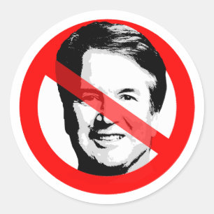 Anti-rechter Brett Kavanaugh doorgestreept gezicht Ronde Sticker