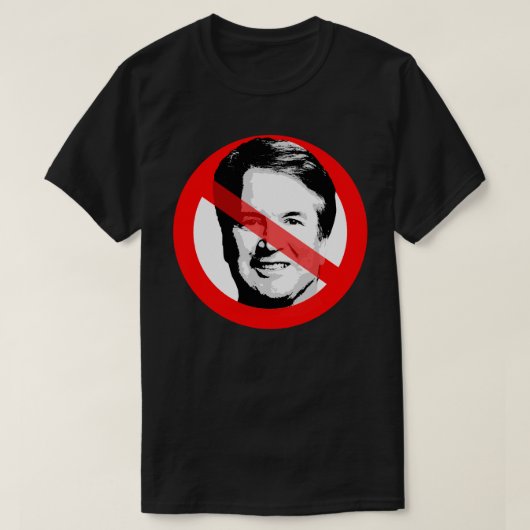Anti-rechter Brett Kavanaugh doorgestreept gezicht T-shirt (Design voorkant)