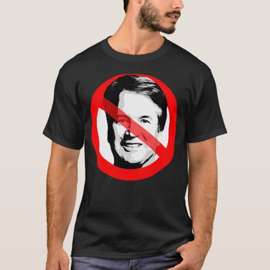 Anti-rechter Brett Kavanaugh doorgestreept gezicht T-shirt (Voorkant)