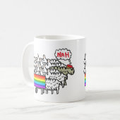 Anti-regenboogschapen Koffiemok (Voorkant links)