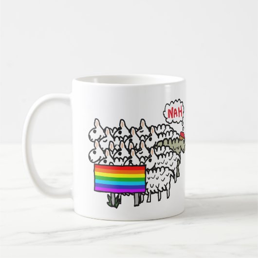 Anti-regenboogschapen Koffiemok (Links)