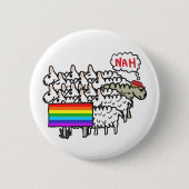 Anti-regenboogschapen Ronde Button 5,7 Cm (Voorkant)