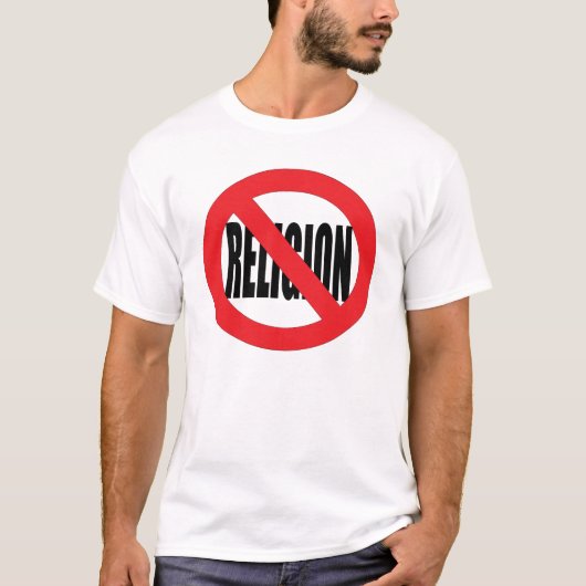 Anti-religie Tee Shirt (Voorkant)