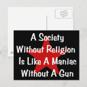 Anti-religieuze prijsopgave briefkaart (Voorkant / Achterkant)