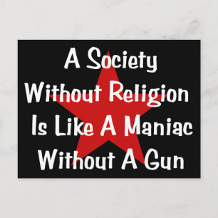 Anti-religieuze prijsopgave briefkaart