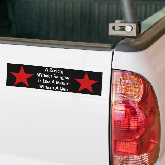 Anti-religieuze prijsopgave bumpersticker (Op Truck)