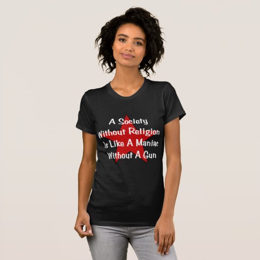 Anti-religieuze prijsopgave t-shirt (Voorkant volledig)