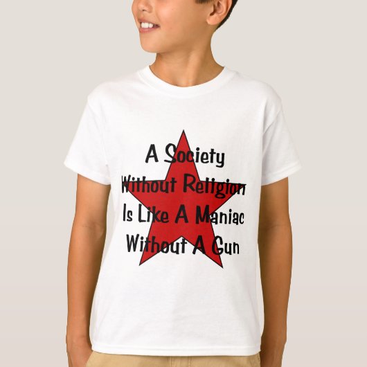 Anti-religieuze prijsopgave t-shirt (Voorkant)