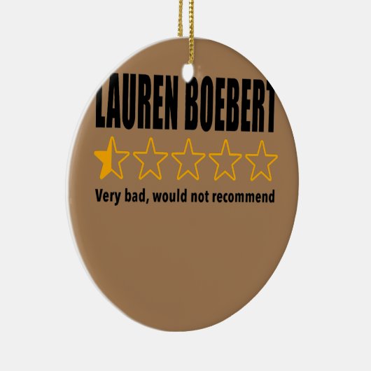 Anti-Rep Lauren Boebert Boebert Bad Review Keramisch Ornament (Rechts)