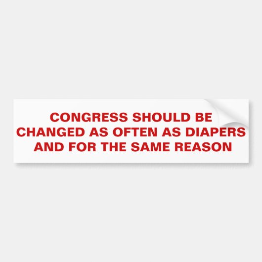 ANTI REPUBLICAN DEMOCRAT CONGRESS BUMPERSTICKER (Voorkant)