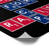 Anti Republican Liberal Equality Vote Blue Progres Poster (Hoek)