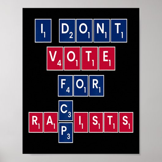 Anti Republican Liberal Equality Vote Blue Progres Poster (Voorkant)