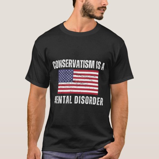 Anti-Republican Pro Democrat American Flag America T-shirt (Voorkant)