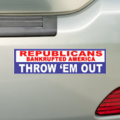 Anti-Republikein - Amerika met bankruptie Bumpersticker (Op auto)