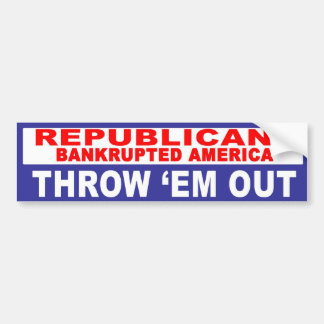 Anti-Republikein - Amerika met bankruptie Bumpersticker