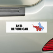 Anti-republikein Bumpersticker (Op auto)