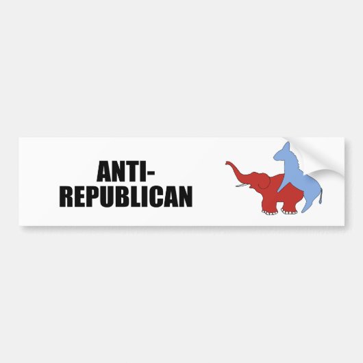 Anti-republikein Bumpersticker (Voorkant)