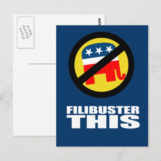 Anti-Republikein - Filibuster dit Briefkaart (Voorkant / Achterkant)