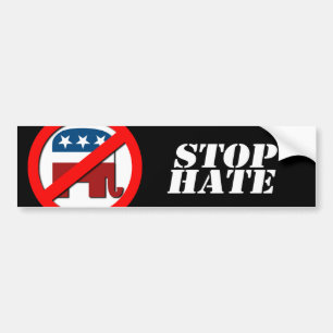 Anti-republikein - Stop Hate Bumpersticker