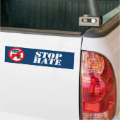 Anti-Republikeins - Stop Haat Bumpersticker (Op Truck)