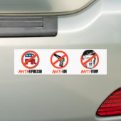 Anti-republikeinse anti-Pistool antitrump - Bumpersticker (Op auto)