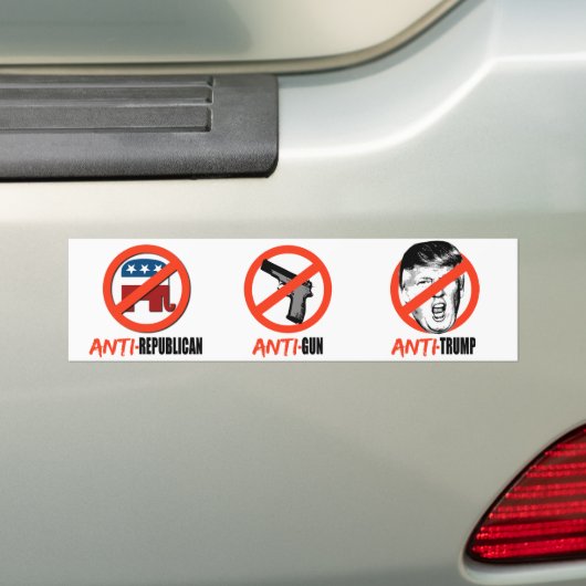 Anti-republikeinse anti-Pistool antitrump - Bumpersticker (Op auto)