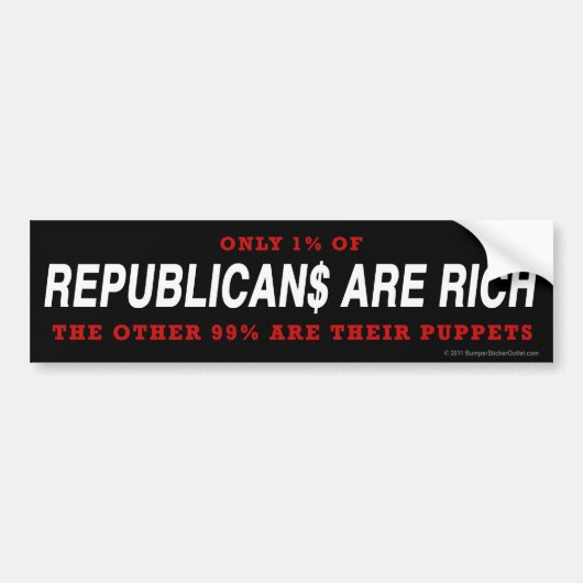 Anti-republikeinse bumpersticker (Voorkant)
