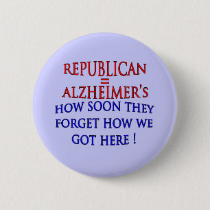 Anti-republikeinse politiek hoe snel ze vergeten ronde button 5,7 cm