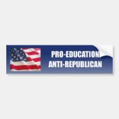 Anti-republikeinse proopvoeding bumpersticker (Voorkant)