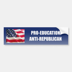 Anti-republikeinse proopvoeding bumpersticker