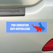 Anti-republikeinse proopvoeding bumpersticker (Op auto)