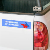Anti-republikeinse proopvoeding bumpersticker (Op Truck)