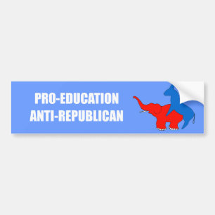 Anti-republikeinse proopvoeding bumpersticker