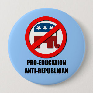 Anti-republikeinse proopvoeding ronde button 4,0 cm