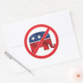 Anti-Republikeinse Ronde Sticker (Envelop)