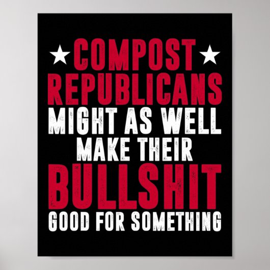 Anti-Republikeinse Stem Democratisch Compost Repub Poster (Voorkant)