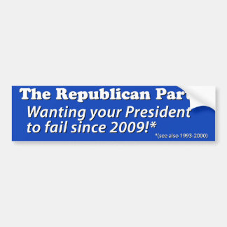 Anti-Republikeinse sticker: Willen dat onze presid Bumpersticker