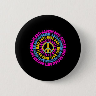 Anti-Republikeinse Vredesliefde Stem Blauw Kamala  Ronde Button 5,7 Cm