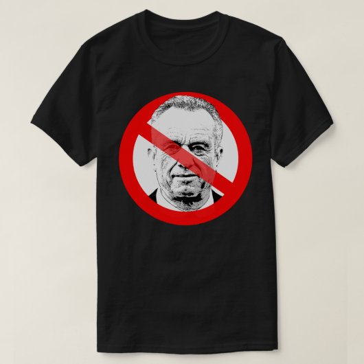 Anti RFK Jr. doorgestreept gezicht T-shirt (Design voorkant)