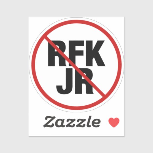 Anti RFK Jr. stem tegen Robert F. Kennedy Sticker (Vel)