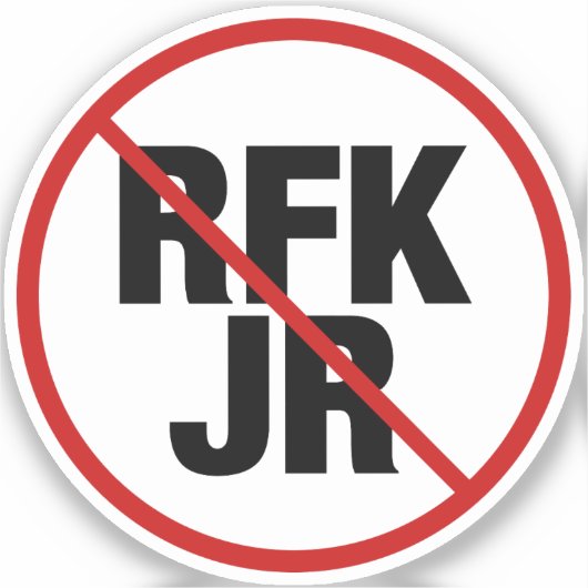 Anti RFK Jr. stem tegen Robert F. Kennedy Sticker (Voorkant)