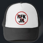 Anti RFK Jr. stem tegen Robert F. Kennedy Trucker Pet<br><div class="desc">Democraten verenigen zich tegen RFK Jr. Deze politieke kandidaat voor de verkiezingen voor het president van 2024 toont geen democratische partijwaarden. Een rode streep door en een cirkel rond de naam van Robert F. Kennedy Jr op een politiek pet.</div>
