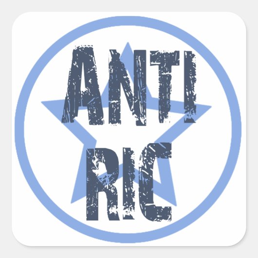 Anti-RIC Vierkante Sticker (Voorkant)