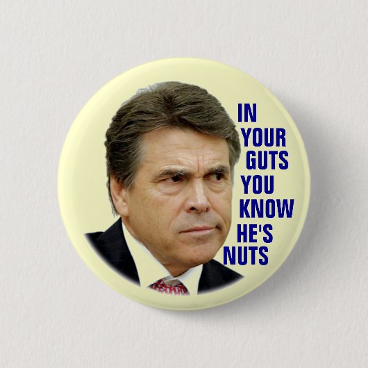 Anti-Rick Perry 2012 Ronde Button 5,7 Cm (Voorkant)