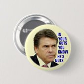 Anti-Rick Perry 2012 Ronde Button 5,7 Cm (Voorkant /achterkant)