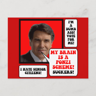 anti Rick Perry Briefkaart