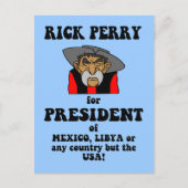 anti Rick Perry Briefkaart (Voorkant)