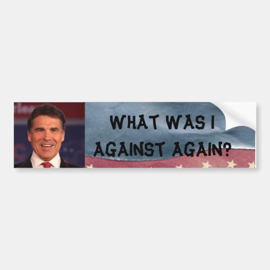 Anti Rick Perry Bumpersticker (Voorkant)