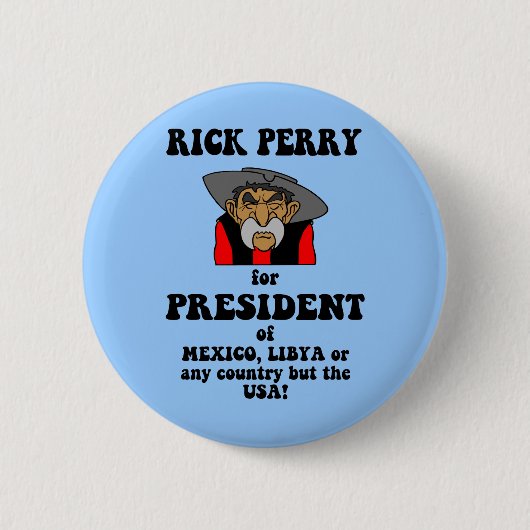 anti Rick Perry Ronde Button 5,7 Cm (Voorkant)